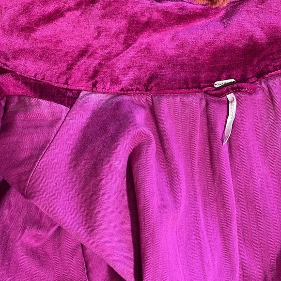 Pree People velvet trucker jacket in pink XS - Picture 14 of 14